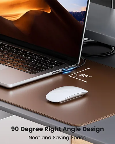Vista 5 de Fasgear Cable USB4 de 40 Gbps USB C a USB C de 3.3 pies - Cable tipo C de 240 W de carga rápida, cables de pantalla HD compatibles con 8K @60Hz/4K