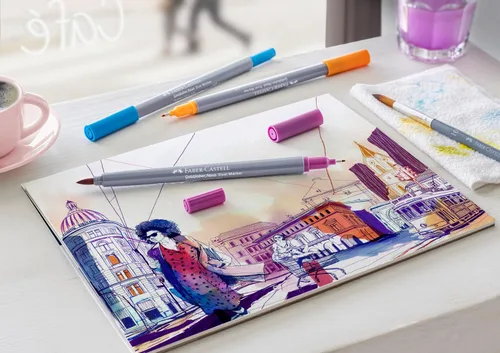 Vista 4 de Faber-Castell Goldfaber Aqua Dual Marker - Cartera de 18