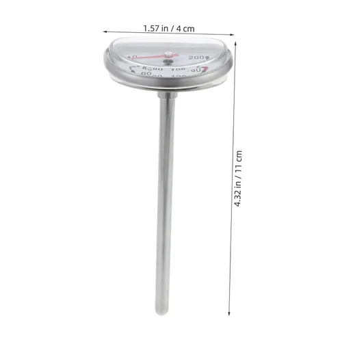 Vista 2 de Termómetro de acero inoxidable para freír profundo termómetro de aceite para cocinar indicador de temperatura preciso para barbacoa