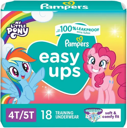 Vista 30 de Easy Ups - Pantalones de entrenamiento para niñas y niños, talla 4 (2T3T), 25 unidades, ropa interior absorbente de Peppa Pig, hasta un 100% a