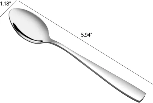 Vista 2 de Cucharas de té de acero inoxidable, cuchara pequeña de 12 piezas
