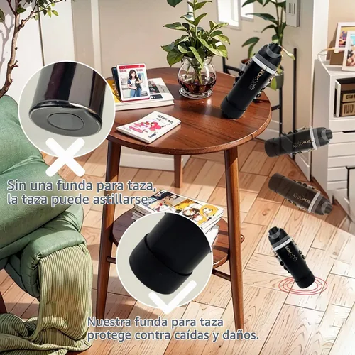 Vista 3 de Juego de fundas de silicona para botella de agua Owala de 24 oz, 32 oz, 40 oz - Incluye funda antideslizante y correa con asa para botella de agua