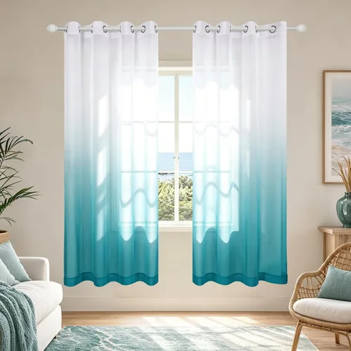 Vista 20 de KOUFALL - Cortinas negras de 63 pulgadas de largo para dormitorio, juego de 2 paneles con ojales, cortinas semitransparentes de imitación de lino