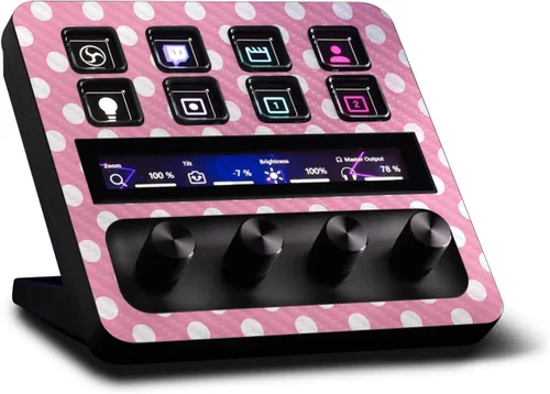 Vista 10 de MightySkins - Piel de fibra de carbono compatible con Elgato Stream Deck + Marble Magma Acabado de fibra de carbono texturizado protector