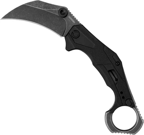 Vista 2 de Kershaw Outlier Tactical Karambit Cuchillo Barricade Naranja Multifunción Rescue Pocket Knife