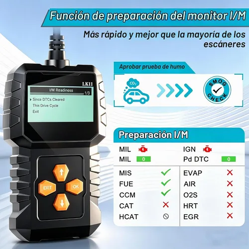 Vista 6 de Escáner OBD2 de Configuración Fácil Plug-Play: Lector de Códigos Profesional para Borrar y Restablecer Códigos de Error del Motor, Herramientas