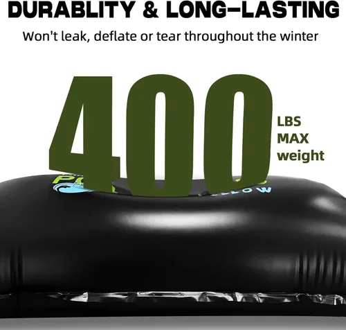 Vista 4 de Almohada de piscina de 4 x 8 pies para piscinas sobre el suelo, almohada grande de invierno para cierre de invierno, funda de piscina resistente