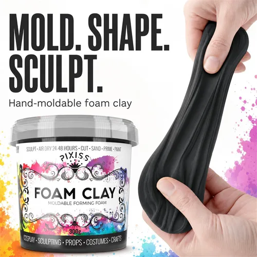 Vista 7 de Arcilla de espuma para modelar de espuma seca al aire – Arcilla suave para cosplay para añadir slime, arcilla de moldeo para esculpir con espuma