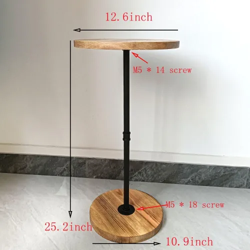 Vista 2 de Mesa auxiliar redonda: ideal para espacios pequeños, junto al sofá o cama, soporte para plantas o mesa de bebidas al aire libre