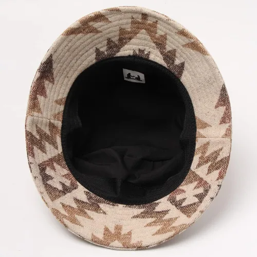 Vista 4 de Ruth&Boaz Sombrero unisex de mezcla de lana para exteriores, patrón étnico inca