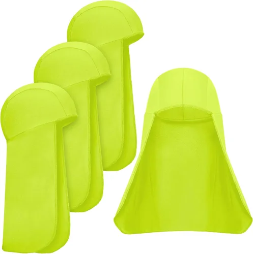 Vista 9 de Geyoga 4 unidades de sombrero duro para el sol, protector de cuello elástico para el sol, protector de cuello de secado rápido para hombres