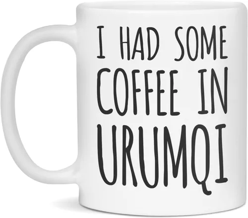Vista 3 de I had some coffee in Urumqi Ceramic Coffee Mug, 15-Ounce White