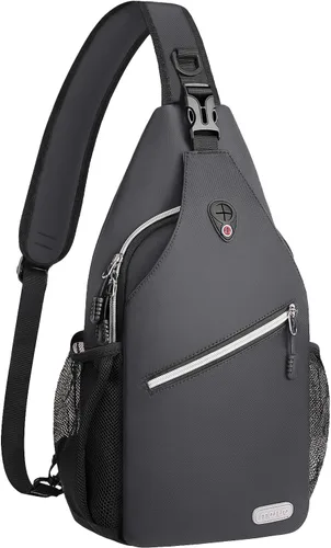 Vista 14 de Mosiso - Mochila bandolera multiusos, para viajes, senderismo, etc. Sling Backpack for Casual Travel Hiking