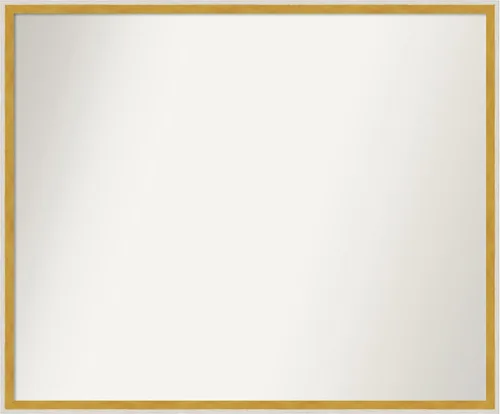 Vista 249 de Amanti Art Espejo de baño blanco para sobre el fregadero, 22 x 45 pulgadas, espejo de tocador rectangular blanco Lucie, marco de madera moderno