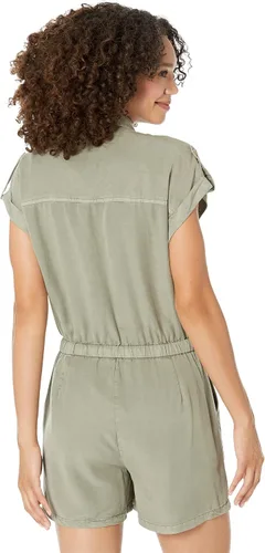 Vista 2 de KUT from the Kloth Cindy-Button-Down Romper wCuff Sleeve