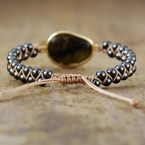 Vista 86 de ZOSOJONA - Pulseras bohemias hechas a mano de piedra natural, que dan vuelta, con cuentas de cristal de turquesa