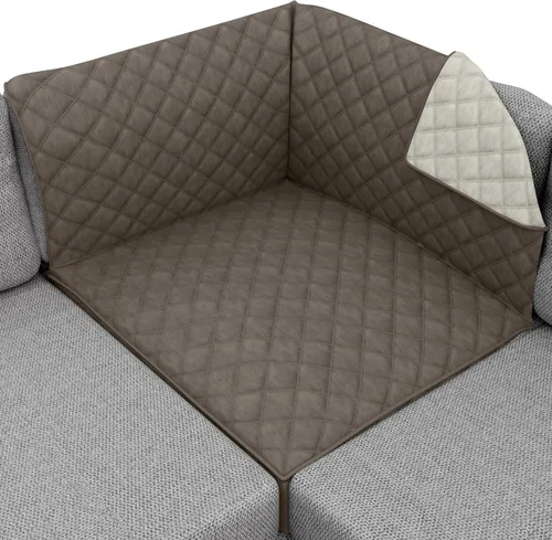 Vista 55 de Sofa Shield Funda de sofá con correa, reversible, resistente a las manchas y al desgarro, funda acolchada de microfibra, lavables, asiento de 62