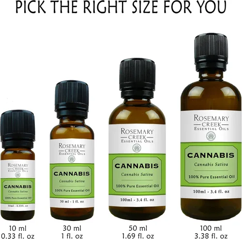 Vista 3 de Aceite esencial de cannabis (Cannabis Sativa) – 100% puro y natural – Grandes propiedades relajantes – por Rosemary Creek Essential Oils