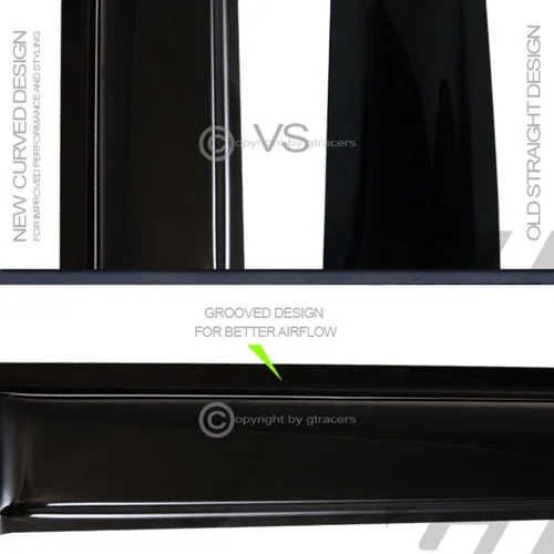 Vista 6 de R&L Racing Ventvisor Deflectores de ventana compatibles con Toyota Rav4 1996-2000 de 4 puertas Protector de luz solar y lluvia de humo oscuro