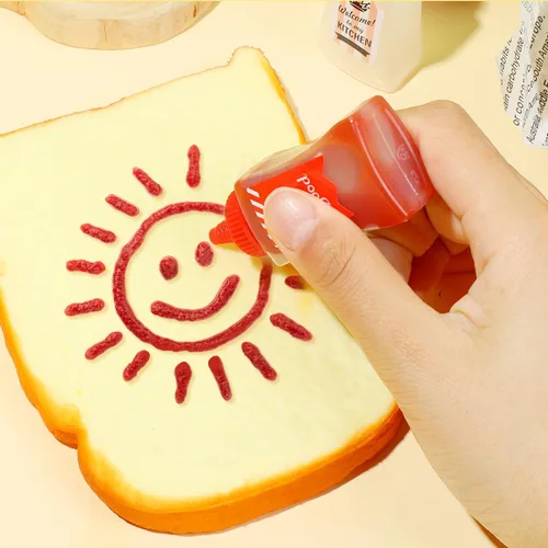 Vista 8 de Mini botella de ketchup para lonchera, botellas pequeñas para condimentos, recipientes de salsa de plástico para accesorios de almuerzo Bento