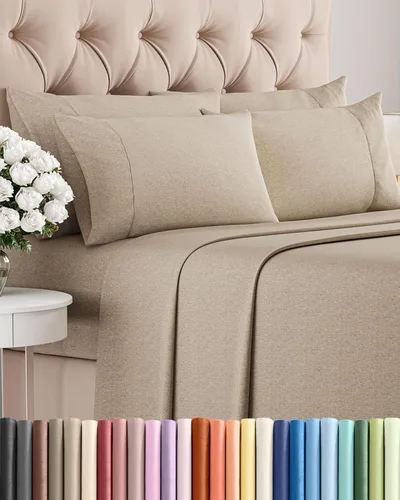 Vista 170 de Juego de sábanas Twin de 4 piezas - Cómodo, transpirable y refrescante - Juego de ropa de cama de lujo de hotel ultrasuave con bolsillos profundos