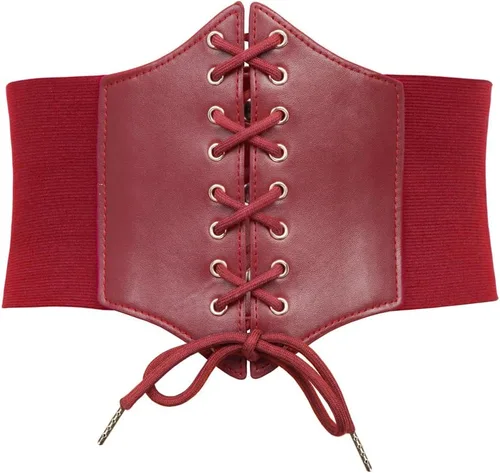 Vista 9 de GRACE KARIN Lace-up Cinch Belt Tied Corset Elastic Waist Belt Negro