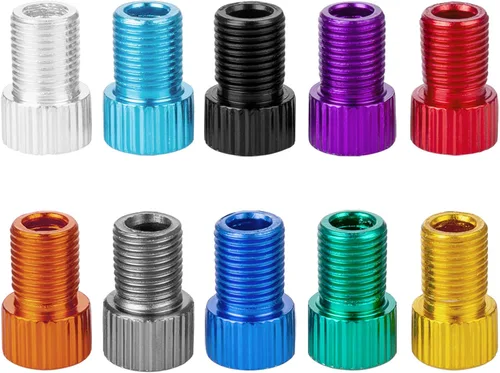 Vista 7 de Adaptador de Válvula Presta de Latón, Convertir Adaptador Presta a Schrader para Bicicleta, Inflar Neumático con Bomba Estándar o Compresor de Aire