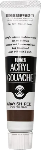 Vista 27 de Turner Colour Works Acryl Gouache Artist Pintura acrílica - Tubo individual de 0.7 fl oz - Siena quemada