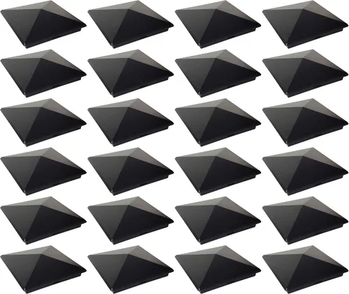 Vista 19 de Tapa de aluminio en forma piramidal para postes de madera, color negro (4 unidades)