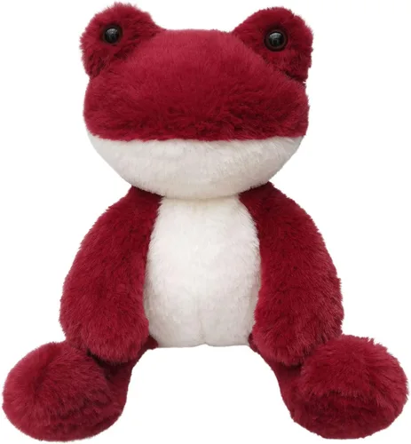 Vista 10 de Animal de peluche de rana azul claro, lindo juguete de rana peluda, suave juguete de peluche para niños y niñas, regalos para niños o novia, 8.5