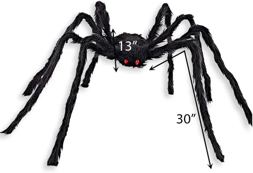 Vista 2 de Fun Express - Araña peluda con ojos rojos para Halloween - Decoración del hogar - Accesorios decorativos - Acentos para el hogar - Halloween - 1