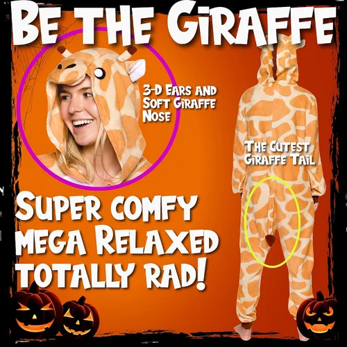 Vista 3 de Funziez! - Disfraz de animal de una pieza para adultos, diseño de felpa para Halloween, traje de cosplay de fruta para mujer y hombre