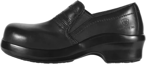 Vista 2 de Ariat Expert Safety Clog SD Composite Toe Shoe - Zuecos de trabajo de cuero negro para mujer