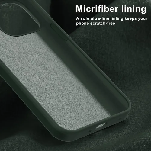 Vista 5 de bemal Funda para iPhone 14 Pro con protector de pantalla, silicona líquida de ajuste delgado, forro de microfibra suave, diseñada para mujeres