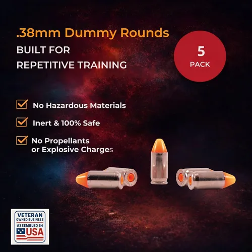 Vista 5 de S.T. Action Pro .380 Cal Dummy Rounds – Rondas simuladas de entrenamiento de seguridad naranja, munición reutilizable para entrenamiento de fuego