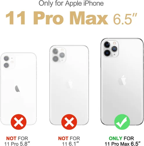 Vista 2 de SURITCH Funda transparente para iPhone 11 Pro Max (solo 6.5 pulgadas), [protector de pantalla integrado] protección de cuerpo completo, resistente a