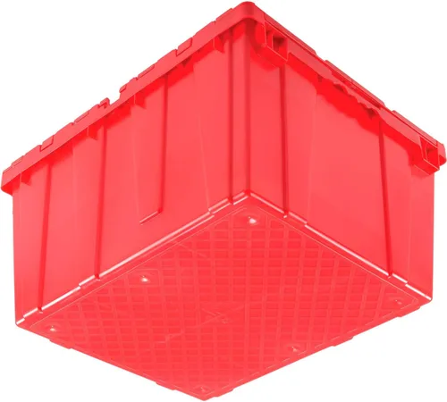 Vista 5 de Monoflo Contenedor de distribución industrial global con tapa abatible 23-3/4x19-1/4x12-1/2 rojo