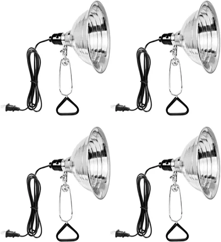 Vista 12 de Simple Deluxe Paquete de 1 lámpara de abrazadera con reflector de aluminio de 10.5 pulgadas y protector de bombilla de hasta 250 W, enchufe E26