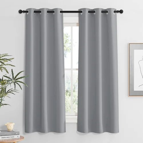 Vista 65 de RYB HOME - Cortinas para armario de 36 pulgadas, cortinas para oscurecer la habitación con ojales resistentes a la oxidación, cortinas de Aqua
