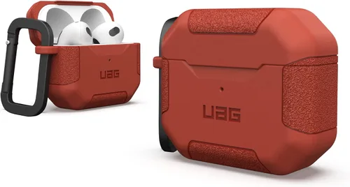 Vista 11 de UAG - Funda diseñada para AirPods (3ª generación 2021) Metropolis Ballistic ARMR Olive Drab, funda protectora resistente compatible con carga