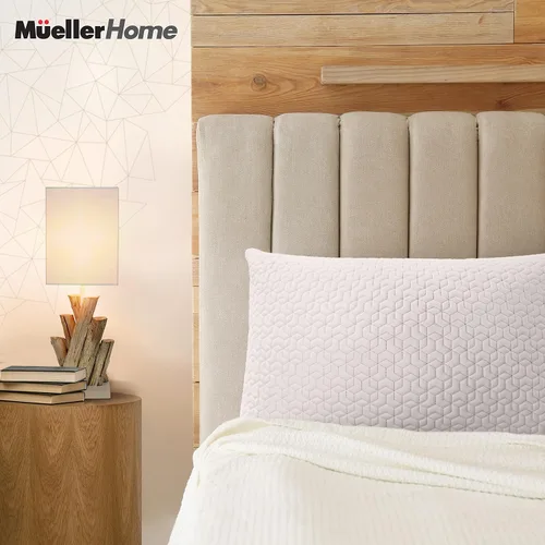 Vista 7 de Mueller Nirvana - Almohada cervical ajustable de espuma viscoelástica, almohadas cervicales inodoras para aliviar el dolor, almohada ortopédica