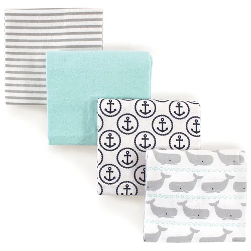 Vista 84 de Hudson Baby Mantas receptoras unisex de franela de algodón para bebé, avión, talla única