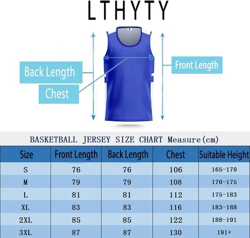 Vista 3 de LTHYTY Camisetas de baloncesto deportivas en blanco de malla reversible para rendimiento atlético, uniformes de equipo S-3XL
