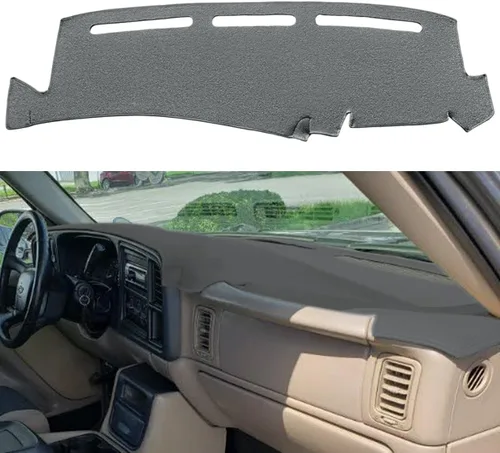 Vista 13 de Cubierta de tablero compatible con Chevy Chevrolet Silverado 1500 LT/WT 2500HD 3500HD 2007-2013, alfombra de tablero de GMC Sierra 2007-2013