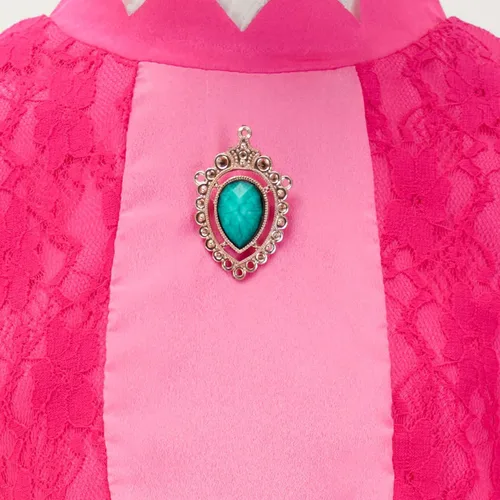 Vista 4 de Disfraz de princesa melocotón para niñas, cosplay, vestidos de princesa melocotón para niñas, vestido de fiesta