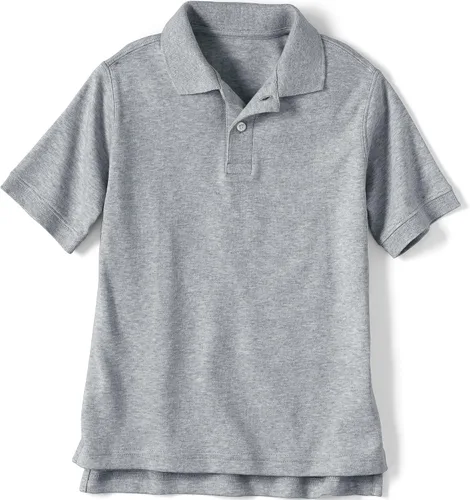 Vista 19 de Lands' End - Polo de uniforme escolar para niños – 100% algodón cómodo que dura todo el año, de fácil cuidado, manga corta Negro