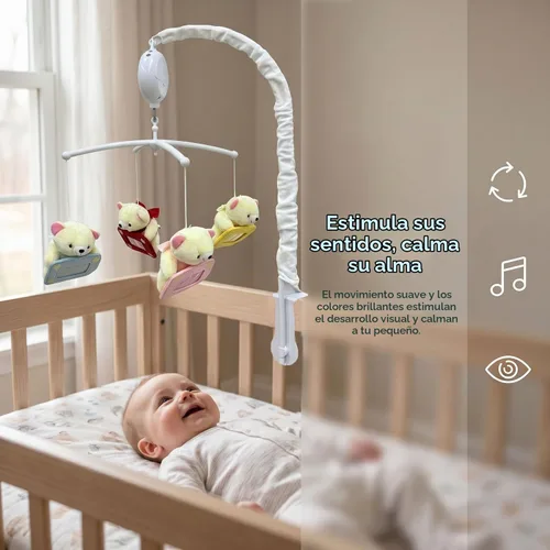 Vista 7 de Móvil para cuna de bebé con exhibición de fotos de bricolaje