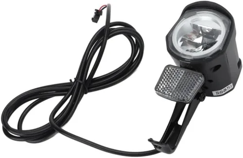 Vista 4 de Faro delantero de bicicleta eléctrica LED de 12 V-72 V, conector universal de 2 pines, luz frontal para conducción nocturna en bicicletas y scooters