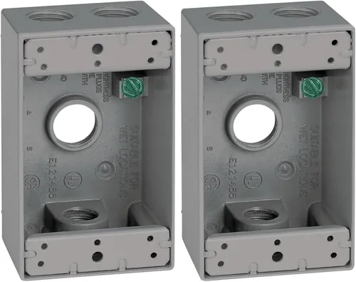 Vista 8 de SIGMA ENGINEERED SOLUTIONS 14250WH Caja de Salida Eléctrica de Metal, Resistente a la Intemperie, Protector de Enchufe y Receptáculo de Montaje