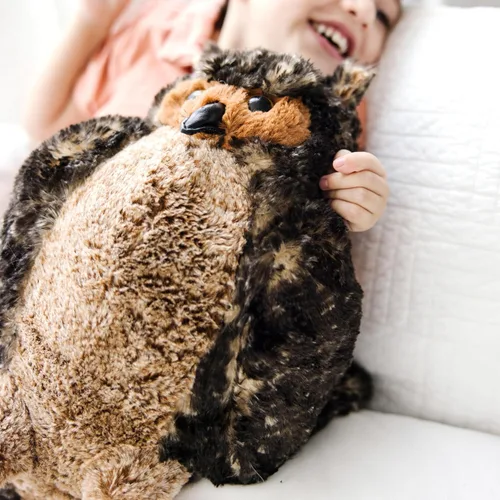 Vista 8 de Peluche de búho gigante Melissa & Doug, muy realista, 17 pulgadas de alto